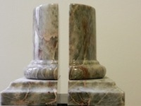 HandicraftFior di Pesco Carnico Marble Column Books Support-Berlin - Made in Italy